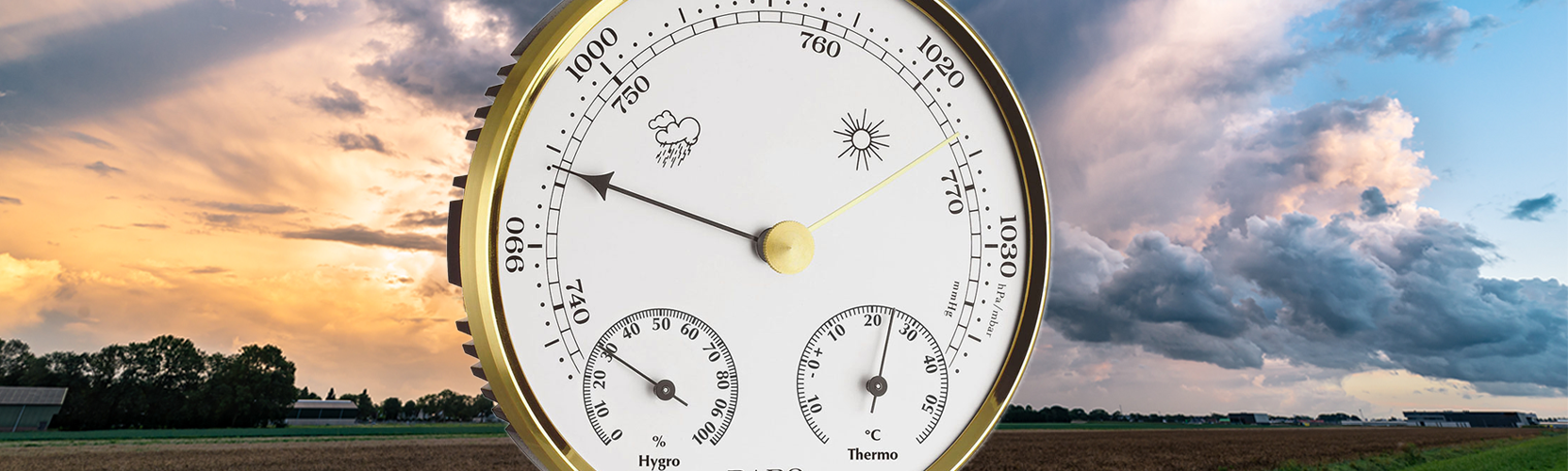 Elegant Old School Dial Weather Station