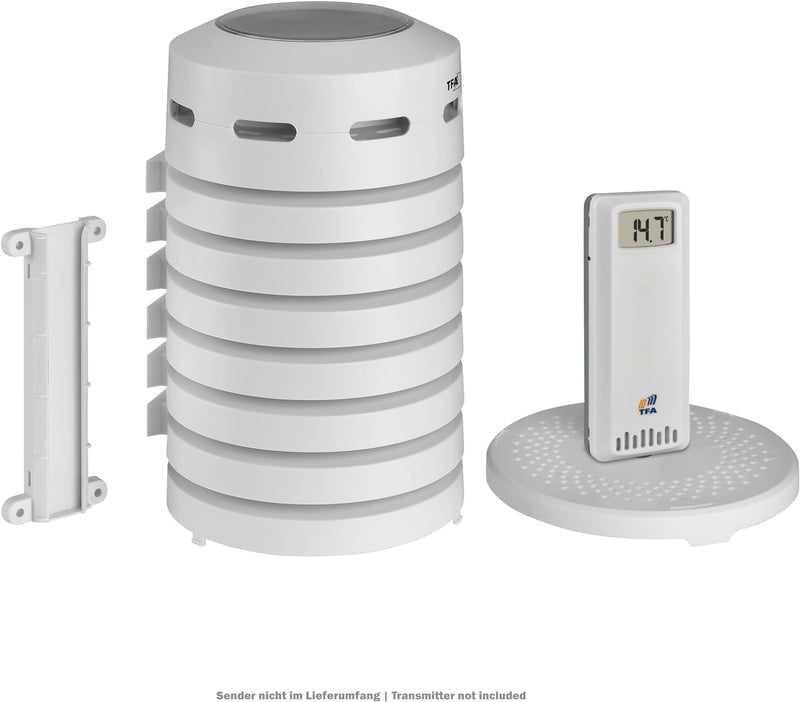 TFA Protective Cover with Solar Fan for Outdoor Transmitter (Stevenson Type)