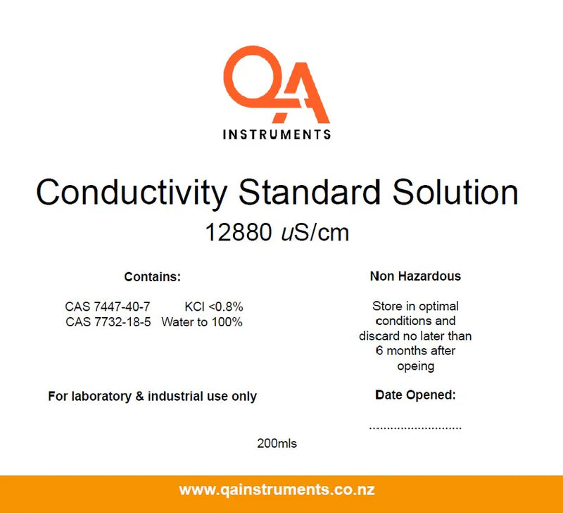 QA Instruments Conductivity Standard 12880uS/cm 200ml
