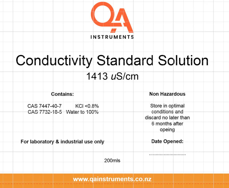 QA Instruments Conductivity Standard 1413uS/cm 200ml